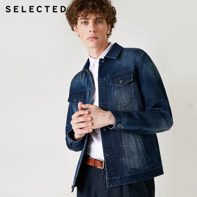 

SELECTED Men's Fading Denim Jacket C|418321516