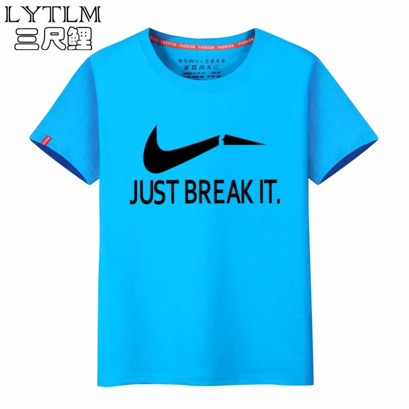 LYTLM Funny T Shirt Men Summer Slim Fit Short Sleeve Just Break It Tshirt Men Brand Tee Tops Mens Clothing Large Sizes 6XL 7XL