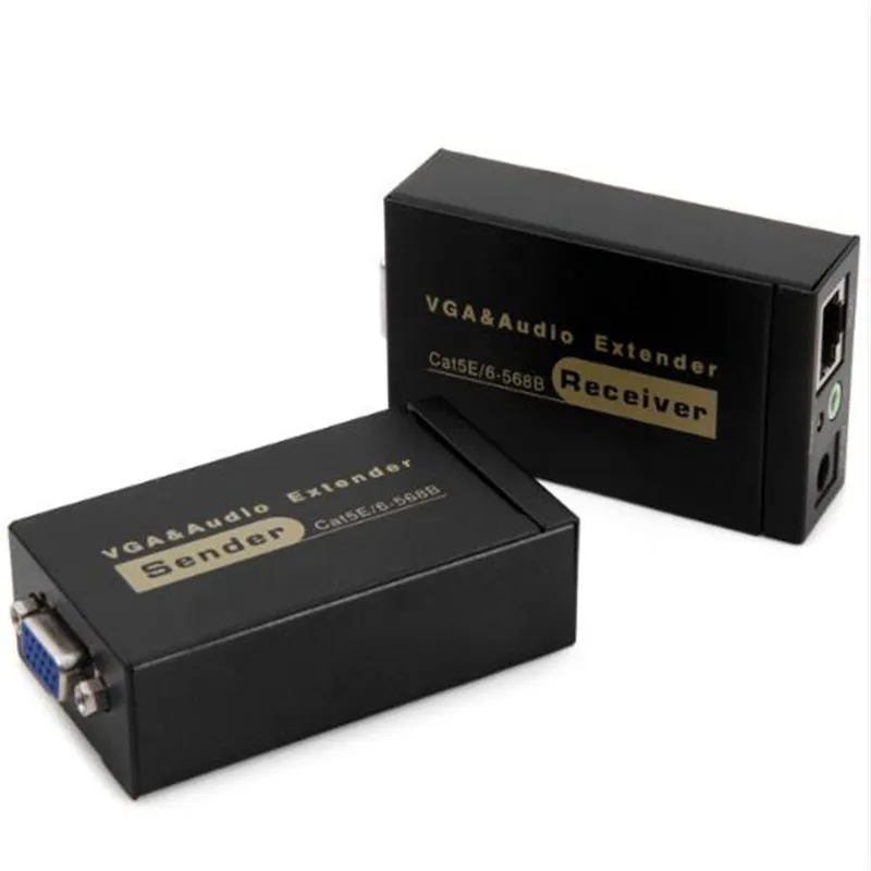 

VGA extender 100 meters single network cable transmission to rj45 signal amplifier audio and video synchronization HD 1080p