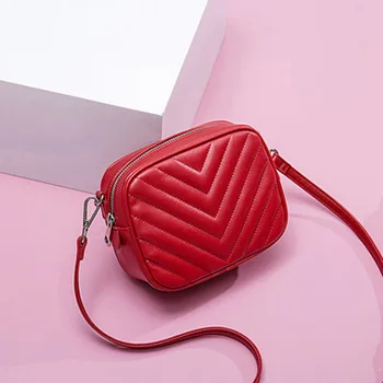 

Autumn And Winter Fashion Casual Small Square Bag Rhombic Striped Solid Color Shoulder Diagonal Mobile Phone Bag