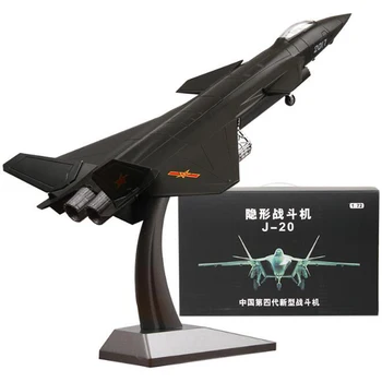 

1/72 Black Stealth Jet Alloy Fourth Generation bombing Fighter Plane 20 J20 MEMORIAL Static Simulation Aircraft Toy Static Model