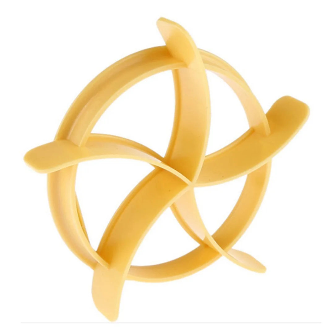 Yellow Plastic Homemade Pastry Cutter Dough Cookie Press Bread Rolls Molds Stamp Baking
