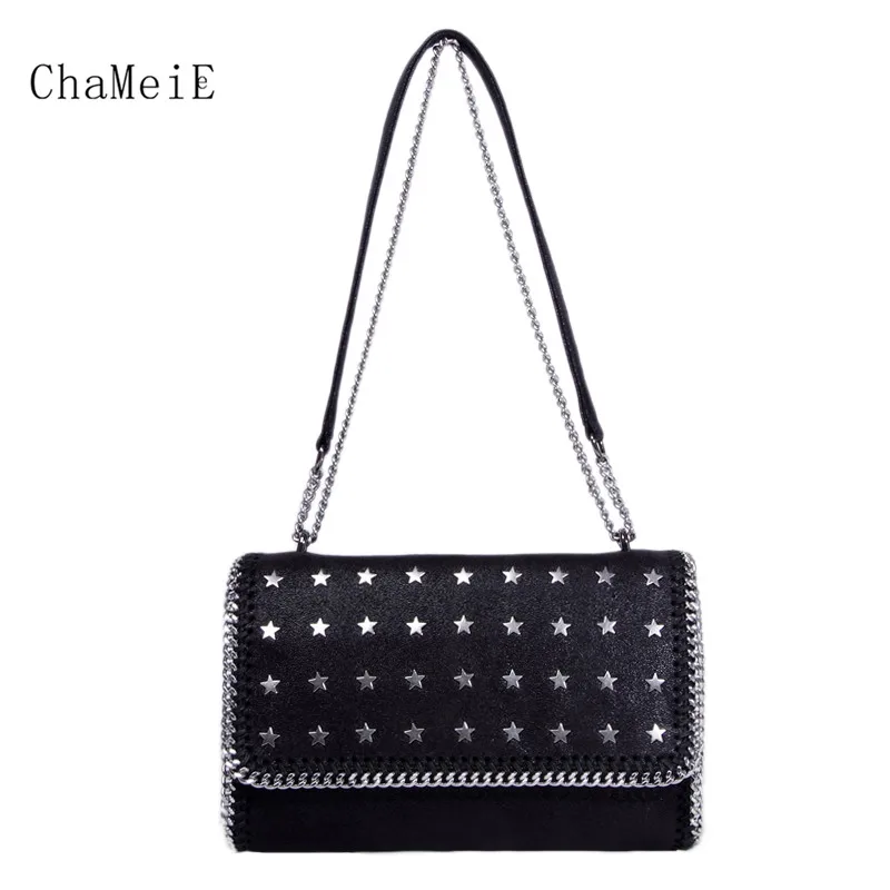 Women Luxury Handbag PVC Star Rivet Crossbody Bag Fashion Chain Messenger Bag Famous Brand Shoulder Bag Fold Over Cover Totes Women Luxury Handbag PVC Star Rivet Crossbody Bag Fashion Chain Messenger Bag Famous Brand Shoulder Bag Fold Over Cover Totes