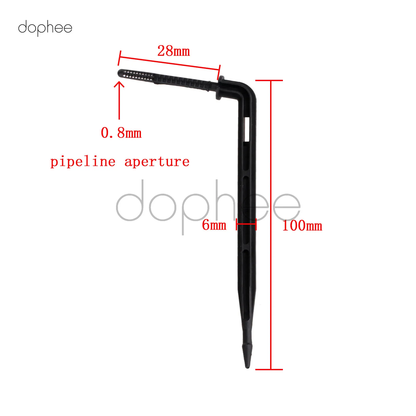 

dophee 100 Pcs Drip Emitter Curved Arrow Micro Flowers Drops Water Saving Practical Garden Micro Drip Irrigation Equipment