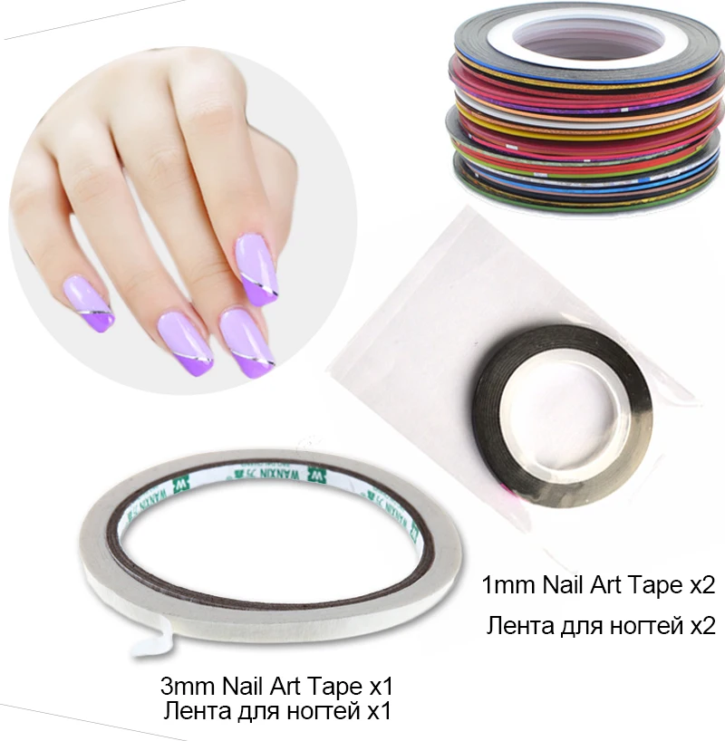Gel Varnishes Set With LED Lamp Everything For New Learner UV Nails Polish Art Manicure Kits Include 34 PCS 10