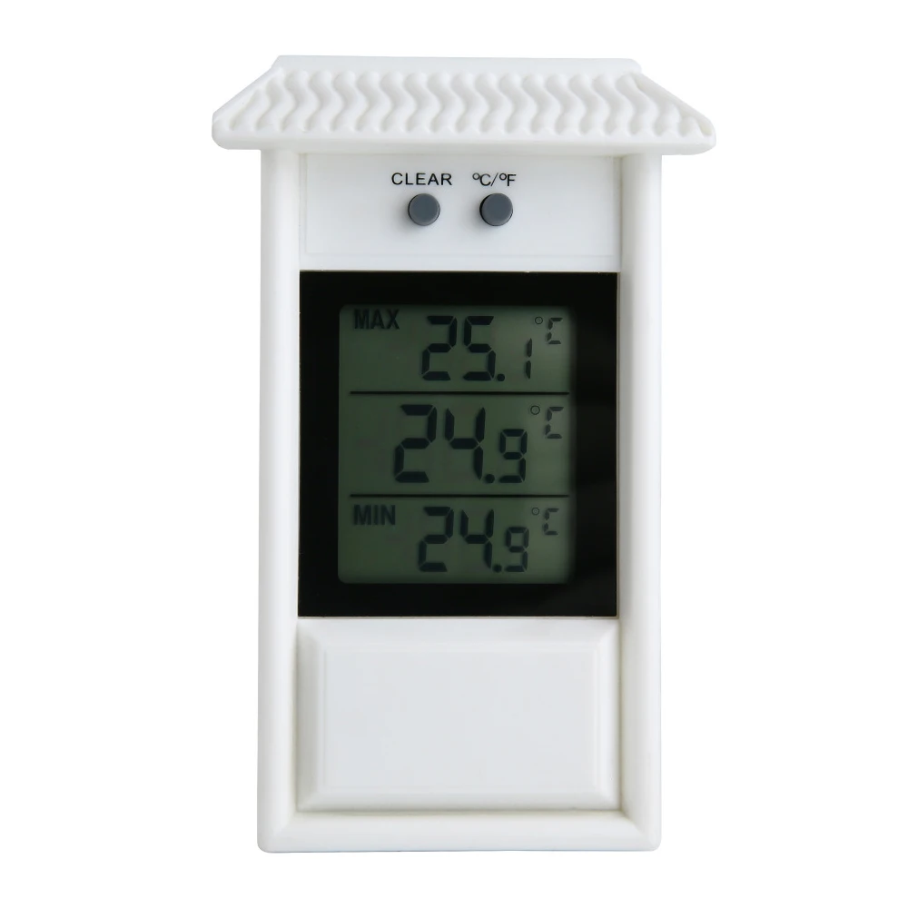 Водонепроницаемый садовый термометр памяти открытый Оконный термометр Холодильник термометр