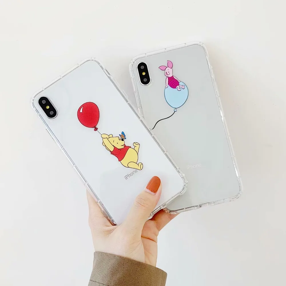ORYKSZ мультяшный чехол для телефона iPhone 11 Pro Max X XS XR милый воздушный шар медведь iphone 8