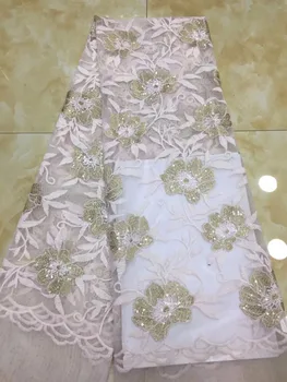 

L-43021 with sequins African French net lace african lace fabric for sexy dress