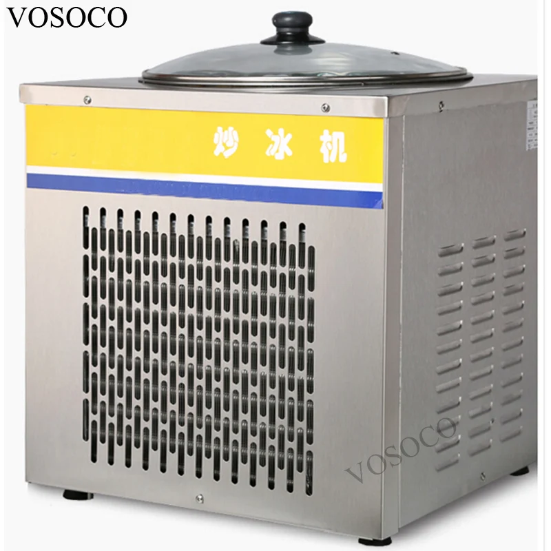 

VOSOCO Fried ice cream machine 360W Vice cream roll fry ice pan machine Commercial single pot Stir fried yogurt fruit machine