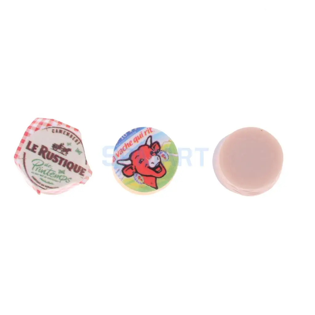 3Pcs Mini Cheeses Food 1/12 Scale Dolls House Miniature Kitchen Living Room Restaurant Decoration Accessories
