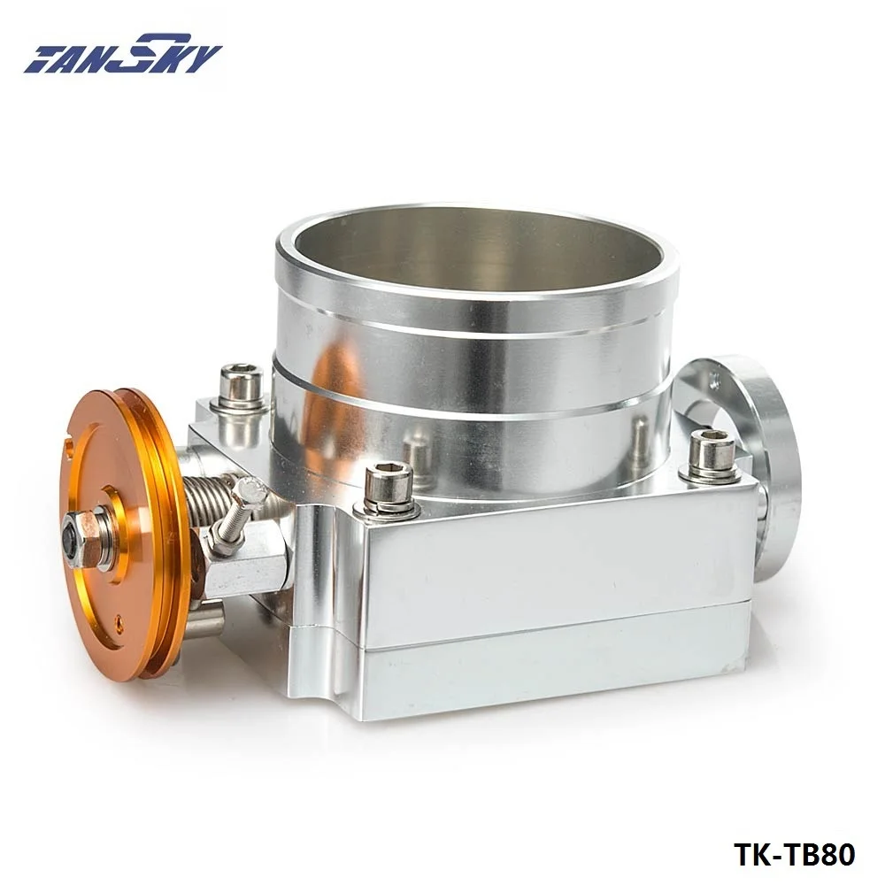 80mm Alloy Aluminum Universal Throttle Body CNC Billet Intake Manifold High Flow TK-TB80