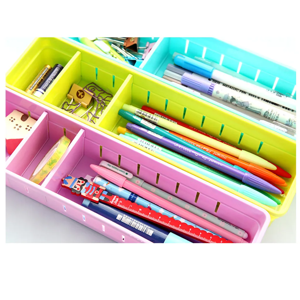 Latest Adjustable Drawer Organizer Kitchen Cutlery Divider Case Makeup Storage Box#30