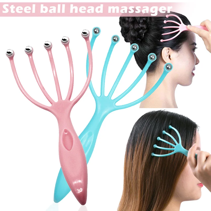 2019 Handheld Five Fingers Claw Steel Ball Massager for Head Scalp Neck Relaxation DC88 |