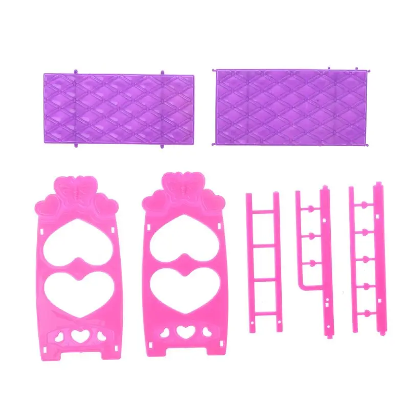 

Doll Bed Bedroom Double Layer Dollhouse Furniture Plastic Living Room Decoration Miniatures Children Kids Toy