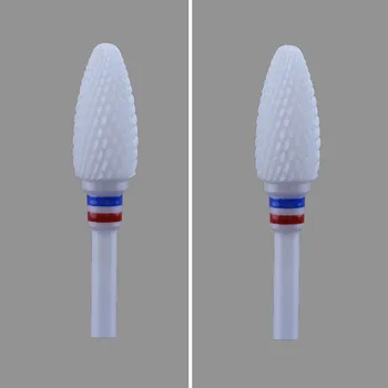 

2pcs Bullet Shape - White Zirconia Ceramic Dental Lab Burs -Cross Cut