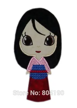 

7" LARGE Asian Princess Mulan Girls Film TV MOVIE Classic Lovely Cute Cartoon Embroideried Felt Iron On Patch Logo Badge