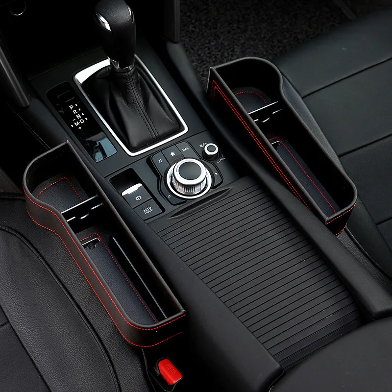 

Universal Car Organizer Seat Gap Storage Box PU Case Pocket Car Seat Side Slit for Wallet Phone Coins Cigarette Cards holder