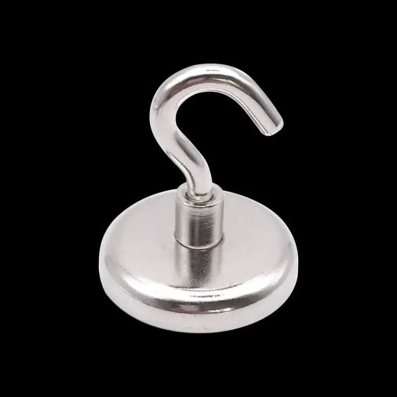 

1pcs Neodymium magnet Hook super Power Strong Mini Magnetic Circular Hanger Linked Home Kitchen Wall Hold fridge Hanger Useful