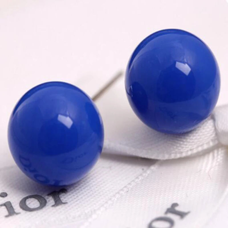 2017 новые модные женские серьги гвоздики ярких цветов блестящие для девочек