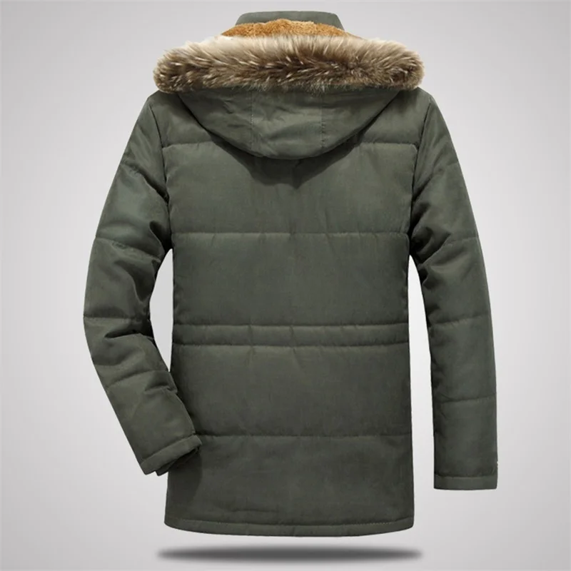 Billige Parka Männer Mantel 2019 Winter Jacke Schlank Verdicken Fell Kapuze Marke Abnehmbare Outwear Parka Herren Windbreaker Armee Regenmantel Mantel