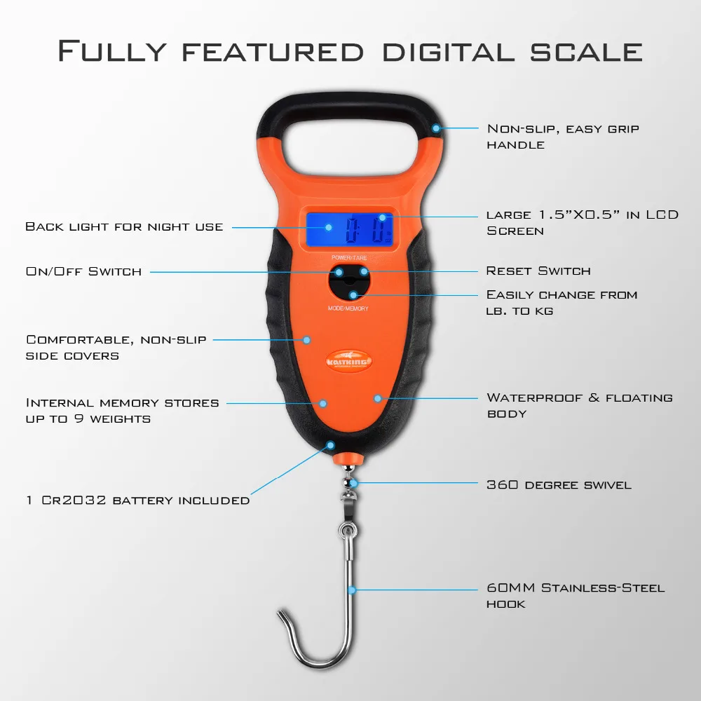 Kastking Waterproof Floating Digital Scale Dual Mode Pounds Ounces Kilograms Non Slip Handle Includes No Puncture Lip Gripper In Fishing Tools From Sports Kastking Waterproof Floating Digital Scale Dual Mode Pounds Ounces Kilograms Non Slip Handle Includes No Puncture Lip Gripper In Fishing Tools From Sports