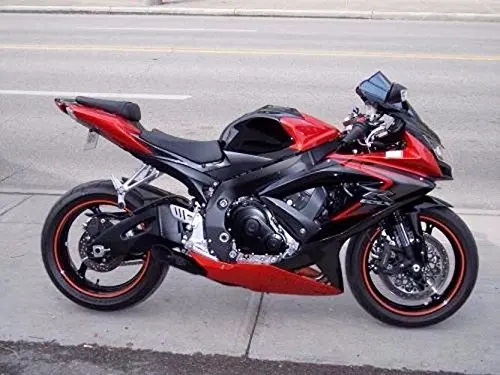 

Candy Red w/ Black Grey Complete Motocycle Injection Fairing Kit Bodywork for 2008-2010 Suzuki GSXR 600 750 Molding Set