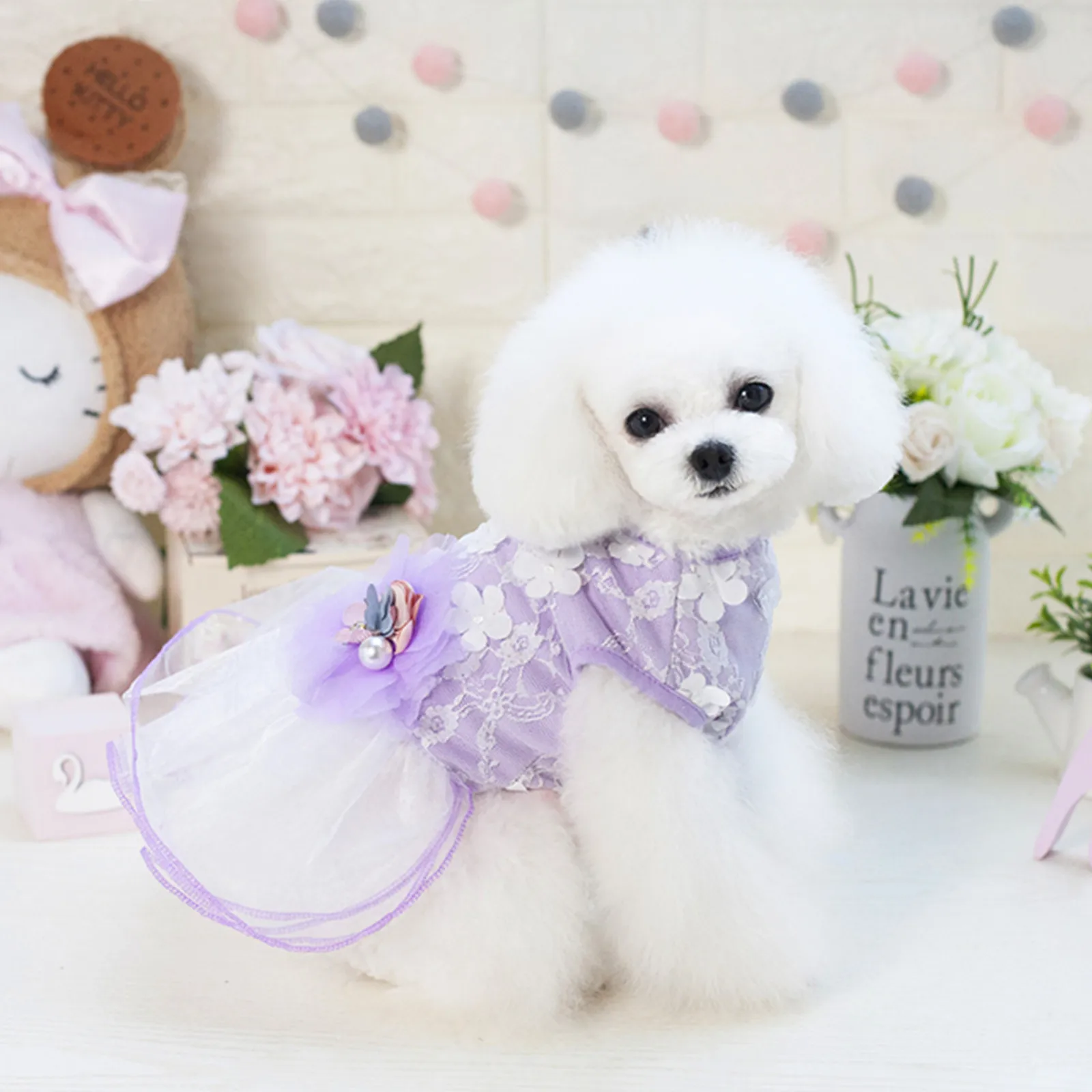 Popular dog clothes for small dog summer dress