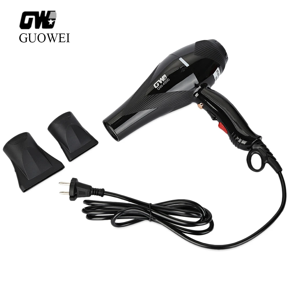 GW-4900 мощный электрический портативный компактный фен для волос - Цвет: BLACK