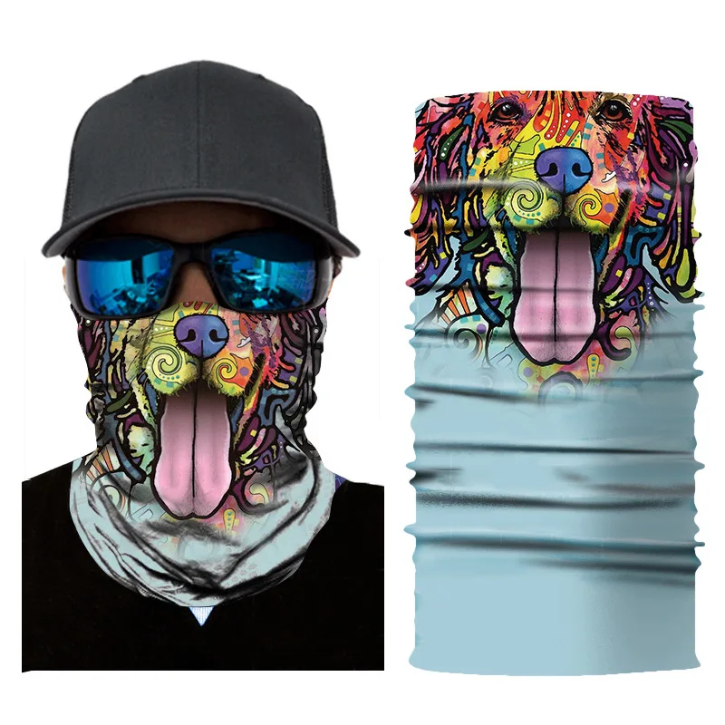 3D Серия животных защита для лица Солнцезащитная маска для шеи Балаклава из «дышащей» ткани Мягкая повязка-баф УФ для рыбалки Велоспорт Пешие прогулки Бег