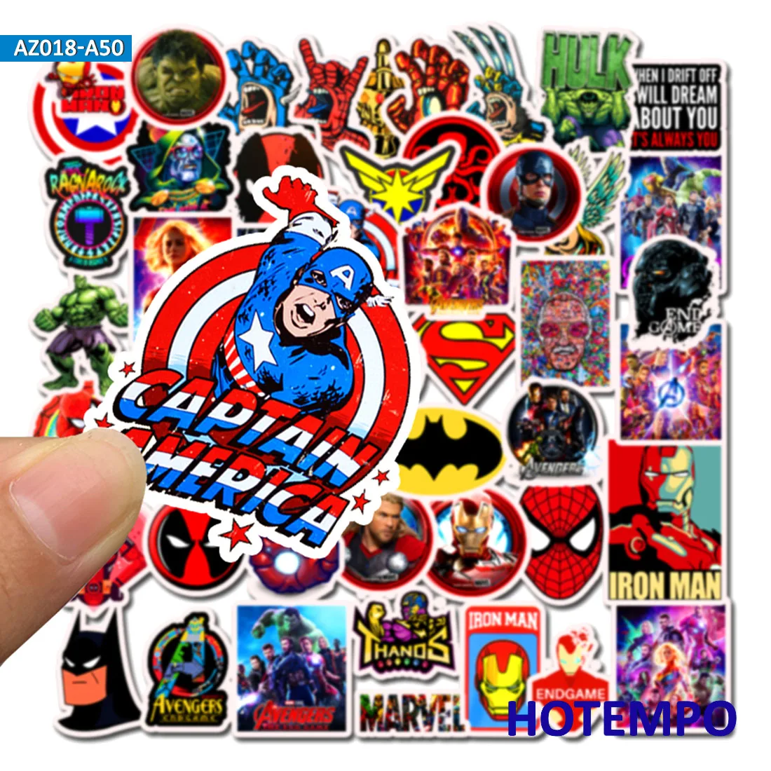 Super Hero Cartoon Comic Anime Stickers Pack Movies Character Men for Mobile Phone Laptop Luggage Skateboard Car Decal Stickers