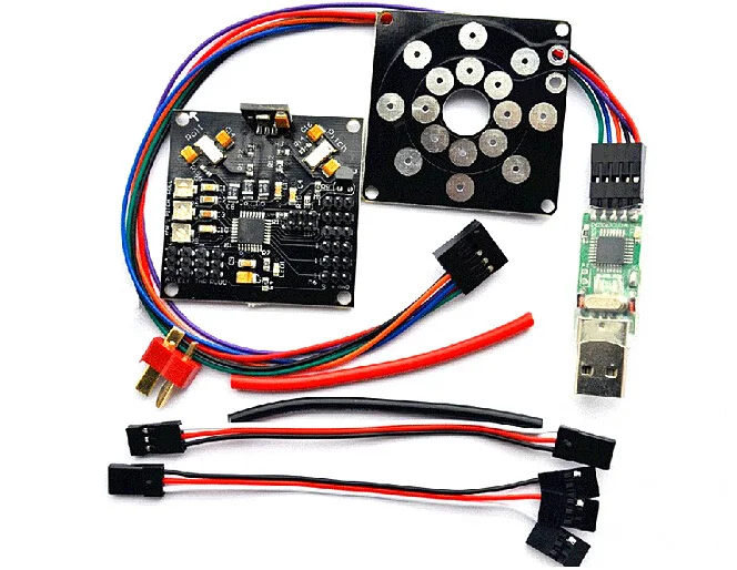 

KK Multicopter Quadcopter Hexacopter Flight Circuit Control Board V5.5+USBasp programmer+ speed controller Board + 4 X