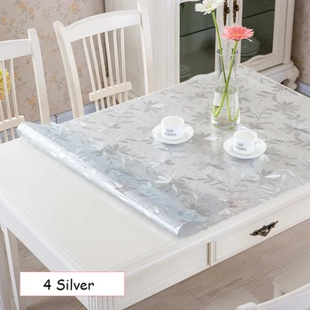 

1mm PVC Transparent Tablecloth Waterproof Flower Tablecloth Home Coffee Mat Table Cover Kitchen Oil-proof for Wedding Party