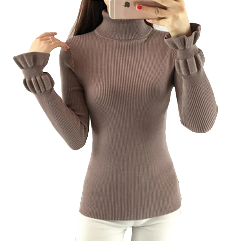 

2017 Winter women turtleneck cashmere sweater female casual knitted sweaters and pullovers pull Femme gray knitwear ZY3694
