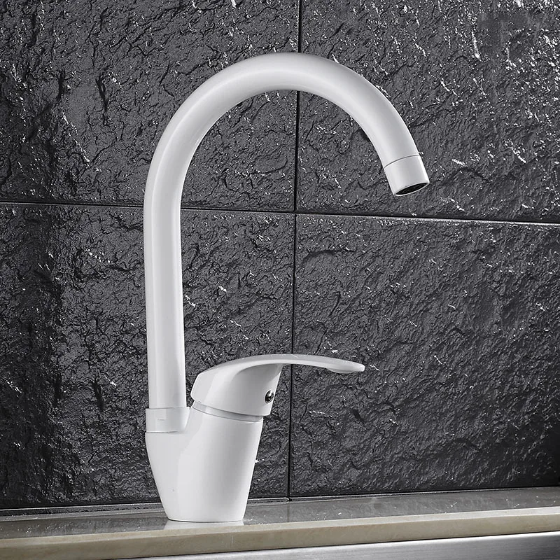 Uythner Best Quality White And Black Kitchen Faucet Basin Tap