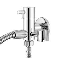 1 шт. латунная ловушка для воды Трехходовой угловой клапан водопроводный кран для ванной приспособление с креплением к стене, для Ванной Душа биде Соединительный кран