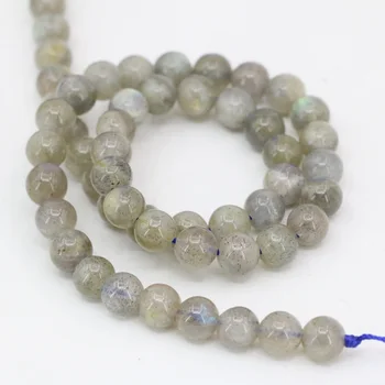 

Fit diy necklace bracelet jewelry finding 4 6 8 10 12 14mm A+ natural stone labradorite round loose beads accessories 15" B3469