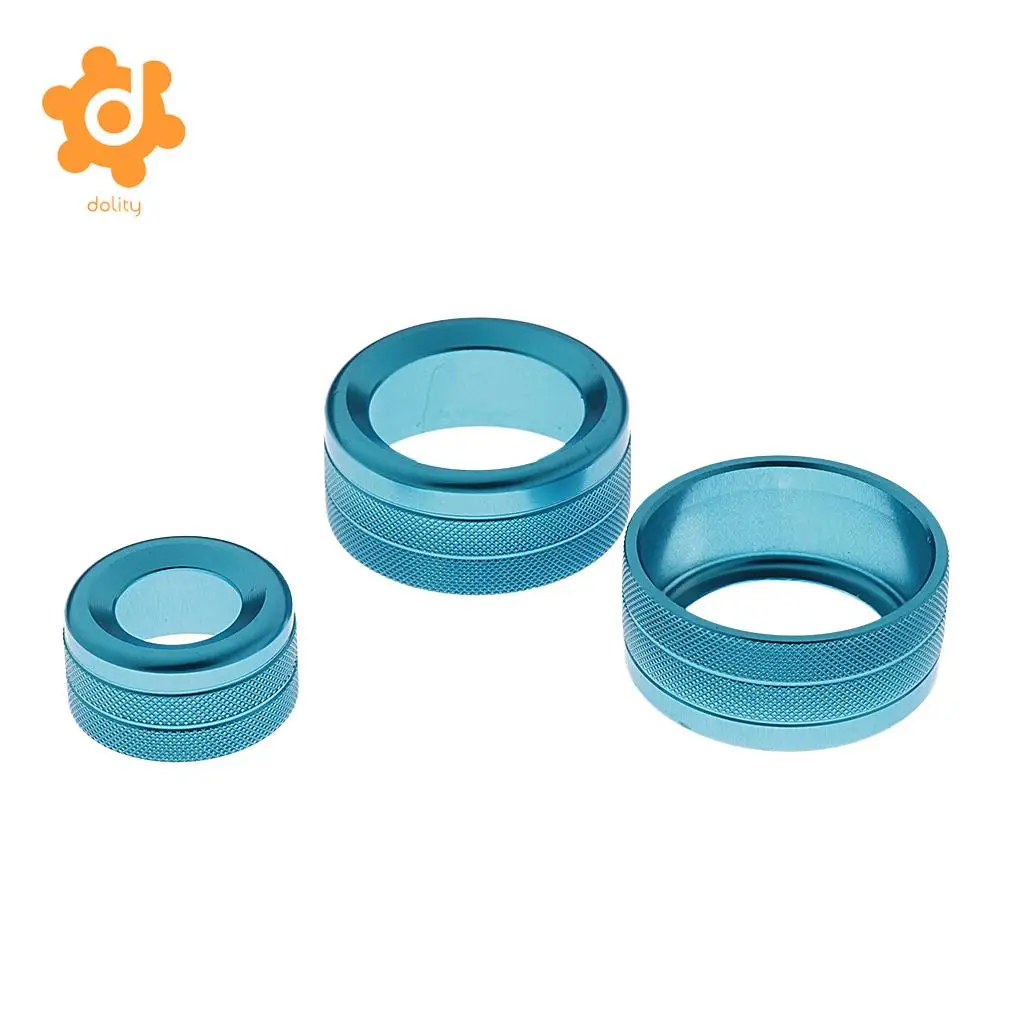 dolity 3 Pieces AC Control Radio Volume Knob Ring Trim for BMW 1 2 3 Series 