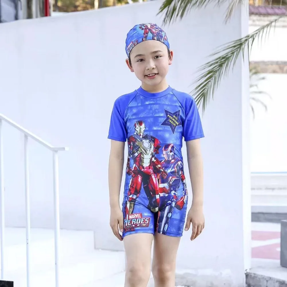 Kids Boys Shark Swimsuit Swimwear UV Sun Protection Swimming Rash Guard Costume 
