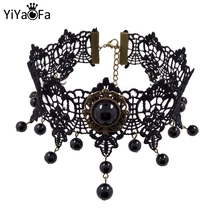 YiYaoFa, Винтажное колье, готическое ювелирное изделие, ложный воротник, массивное ожерелье для женщин, аксессуары для девушек, вечерние ювелирные изделия, GN-12