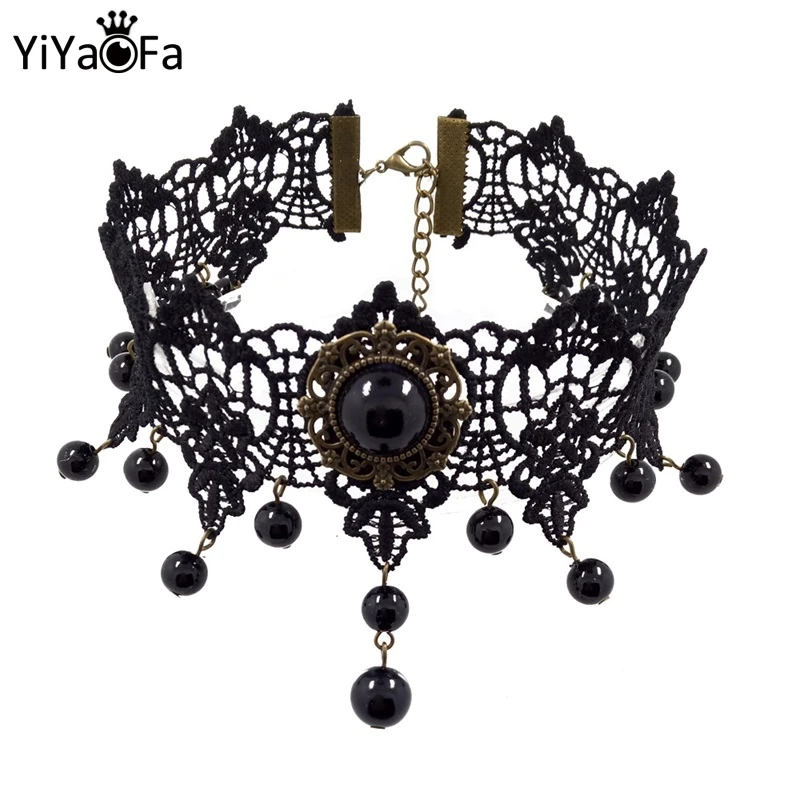 

YiYaoFa Vintage Choker Necklace Gothic Jewelry False Collar Statement Necklace for Women Accessories Girl Party Jewelry GN-12