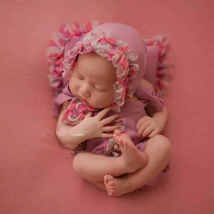 Newborn fotografia adereços macacão roupas da menina