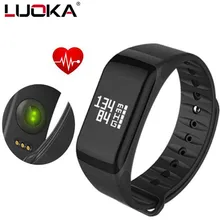 LUOKA Fitness Tracker Wristband Heart Rate Monitor Smart Bracelet F1 Smartbracelet Blood Pressure With Pedometer Bracelet