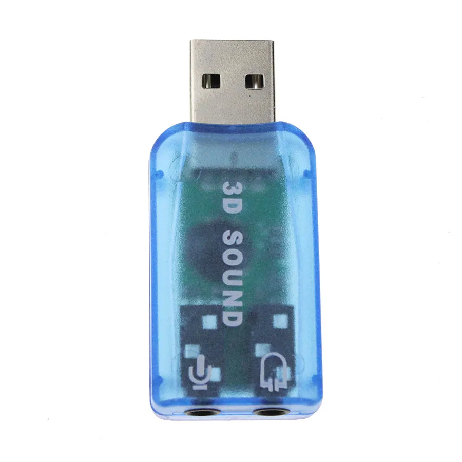 Мини Внешний 3D USB звуковая карта 5,1 канала звуковой карты адаптер 3,5 мм Динамик микрофон наушников Интерфейс для ПК компьютер