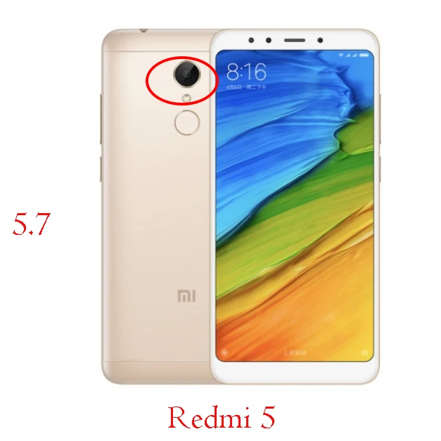 Задняя камера со стеклянным объективом для Xiao mi Red mi 5 6 6A plus pro/S2/Y2/Note 4 5 6/mi A1 A2 lite 8 SE/mi x 2 S/mi Max для детей 3, 7, 7A NOTE7 - Цвет: Redmi 5