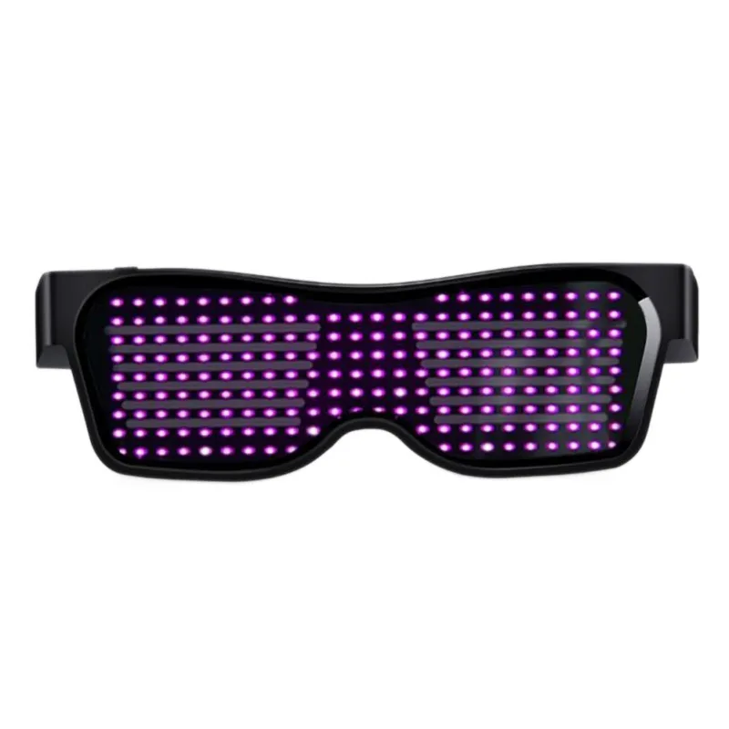 Bluetooth светодиодные очки для вечеринок динамический мигающий свет очки приложение управление светящиеся очки DJ электрические слоги очки для вечеринки