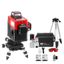 3D Laser/Level 12 Lines Receiver Cross Vertical Beam Horizontal 360/Rotary/Self Leveling/Tripod/Construction/Laser Tool