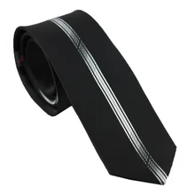 Coachella Галстуки черный с серебряной полосой Панель Дизайн галстук микрофибры узкий галстук 6 см