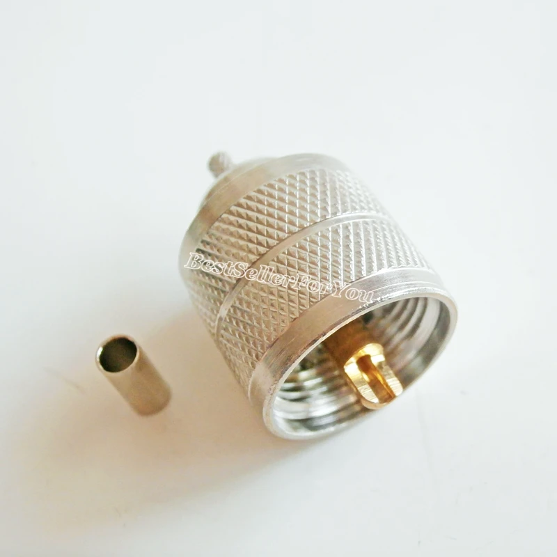 

1Pcs UHF PL259 male SO239 plug crimp RG174 RG179 RG316 RG188 RF Cable Connector