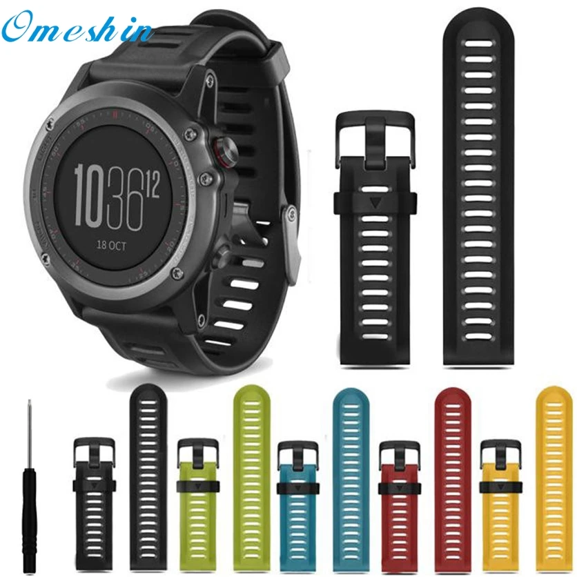 OMESHIN SimpleStone Soft Silicone Strap Replacement Watch Band With