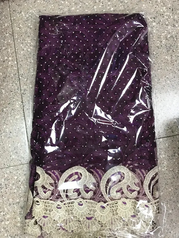 

burgundy french lace fabric with stones nigerian lace fabrics tissu dentelle strass perple african tulle lace fabric 5yard/set